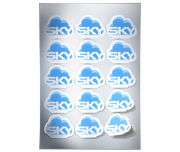 ADESIVO METALIZADO VINIL COM TINTA BRANCA - 120g | 4X0 - 5 unidades | ADVC5M