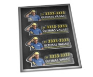 ADESIVO VINIL BRANCO RESINADO - 120g | 4X0 - 50 unidades | ADVMC50C