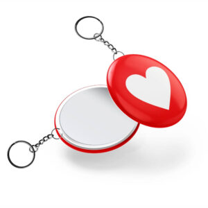 BOTTONS PERSONALIZADOS COM ESPELHO E CHAVEIRO - ARTE AP - 10g | 4X0 - 500 unidades | ARTEAP034