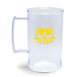 CANECA DE CHOPP DE 450ML DE COR TRANSPARENTE - 10g | 1X0 - 100 unidades | BAUER0062