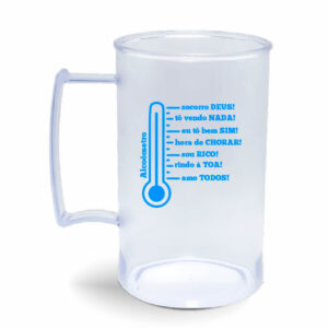 CANECA DE CHOPP DE 450ML DE COR TRANSPARENTE - 10g | 1X0 - 500 unidades | BAUER0064