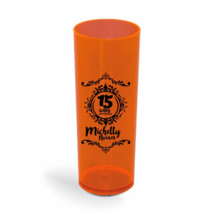 COPO LONG DRINK DE 350ML DE COR TRANSPARENTE NEON - 10g | 1X0 - 50 unidades | BAUER0145