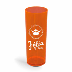 COPO LONG DRINK DE 350ML DE COR TRANSPARENTE NEON - 10g | 1X0 - 500 unidades | BAUER0148