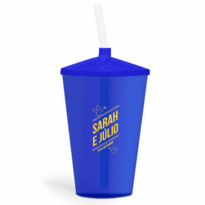 COPO TWISTER DE 600ML DE COR TRANSP COM CANUDO COLORIDO - 10g | 1X0 - 1000 unidades | BAUER0281