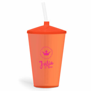 COPO TWISTER DE 600ML DE COR TRANSP COM CANUDO COLORIDO - 10g | 1X0 - 500 unidades | BAUER0292