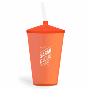 COPO TWISTER DE 600ML DE COR TRANSP COM CANUDO COLORIDO - 10g | 1X0 - 1000 unidades | BAUER0293