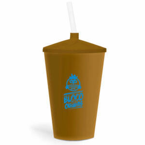 COPO TWISTER DE 600ML DE COR LEITOSA COM CANUDO TRANSPARENTE - 10g | 1X0 - 300 unidades | BAUER0333