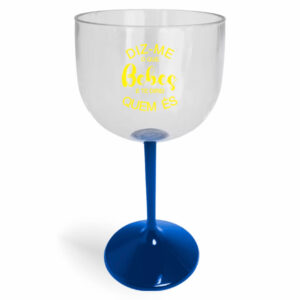 TAÇA DE GIN DE 580ML DE COR CRISTAL E HASTE COLORIDA - 10g | 1X0 - 1000 unidades | BAUER0647