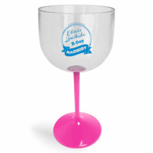 TAÇA DE GIN DE 580ML DE COR CRISTAL E HASTE COLORIDA - 10g | 1X0 - 50 unidades | BAUER0667