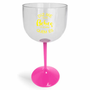 TAÇA DE GIN DE 580ML DE COR CRISTAL E HASTE COLORIDA - 10g | 1X0 - 1000 unidades | BAUER0671