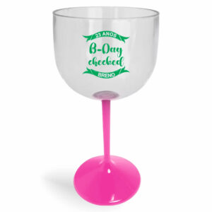 TAÇA DE GIN DE 580ML DE COR CRISTAL E HASTE COLORIDA - 10g | 1X0 - 3000 unidades | BAUER0672