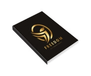 CADERNETA - CAPA BROCHURA E COLA COUCHÊ 250G - MIOLO AP 75G - 250g | 4X0 - 4 unidades | CBHS4