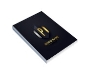 CADERNETA - CAPA BROCHURA E COLA COUCHÊ 300G - MIOLO AP 75G - 300g | 4X0 - 100 unidades | CD1HS100C