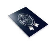 CADERNETA - CAPA BROCHURA E COLA COUCHÊ 300G - MIOLO AP 75G - 300g | 4X0 - 10 unidades | CD1HS10C