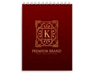 CADERNETA- CAPA MALEÁVEL COUCHÊ 300G - WIRE O - MIOLO AP 75G - 300g | 4X0 - 16 unidades | CD5HS20C