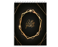 CADERNETA- CAPA MALEÁVEL COUCHÊ 250G - WIRE O - MIOLO AP 75G - 150g | 4X0 - 10 unidades | CD6HS10