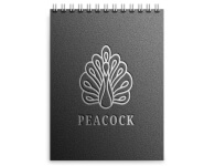 CADERNETA- CAPA MALEÁVEL COUCHÊ 300G - WIRE O - MIOLO AP 75G - 300g | 4X0 - 50 unidades | CD6HS50C