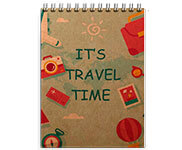 CADERNETA - CAPA MALEÁVEL KRAFT 250G - WIRE O - MIOLO AP 75G - 250g | 4X0 - 100 unidades | CDK01D