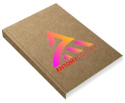 CADERNETA - CAPA BROCHURA E COLA KRAFT 250G - MIOLO AP 75G - 250g | 4X0 - 100 unidades | CDK15100