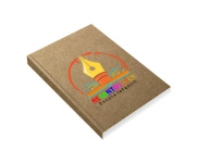 CADERNETA - CAPA BROCHURA E COLA KRAFT 250G - MIOLO AP 75G - 250g | 4X0 - 48 unidades | CDK50