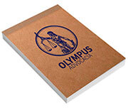 CADERNETA - CAPA BROCHURA E COLA KRAFT 250G - MIOLO AP 75G - 250g | 4X0 - 50 unidades | CDK50B