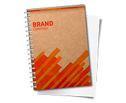 CADERNETA - CAPA MALEÁVEL KRAFT 250G - WIRE O - MIOLO AP 75G - 250g | 4X0 - 100 unidades | CDWR100C