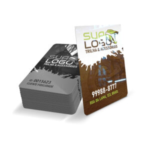CARTAO FIDELIDADE PLASTICO COMPACTO - 50g | 4X1 - 25 unidades | CF08C