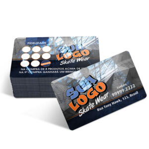 CARTAO FIDELIDADE PLASTICO COMPACTO - 50g | 4X4 - 1000 unidades | CF24