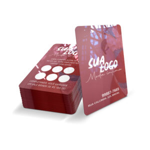 CARTAO FIDELIDADE PLASTICO COMPACTO - 50g | 4X4 - 1000 unidades | CF24C