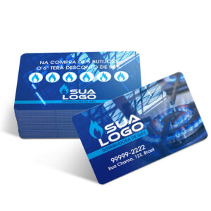 CARTAO FIDELIDADE PLASTICO COMPACTO - 50g | 4X4 - 10 unidades | CF253DC