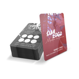 CARTAO FIDELIDADE PLASTICO COMPACTO - 75g | 4X1 - 1000 unidades | CF41C