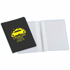 PORTA DOCUMENTO DUPLO- PVC FLEXÍVEL 0,2MM - FORRO EM PAPELÃO - 2g | 1X0 - 100 unidades | CONDO0011