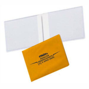 PORTA DOCUMENTO DUPLO- PVC FLEXÍVEL 0,2MM - FORRO EM PAPELÃO - 2g | 1X0 - 300 unidades | CONDO0046
