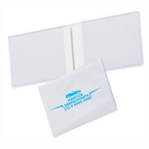 PORTA DOCUMENTO DUPLO- PVC FLEXÍVEL 0,2MM - FORRO EM PAPELÃO - 2g | 1X0 - 300 unidades | CONDO0048