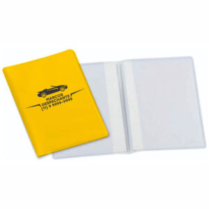 PORTA DOCUMENTO DUPLO- PVC FLEXÍVEL 0,2MM - FORRO EM PAPELÃO - 2g | 1X0 - 300 unidades | CONDO0052