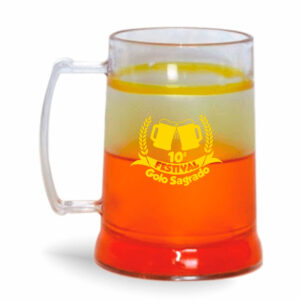 CANECA COM GEL COLORIDO DE 300ML DE COR CRISTAL - 10g | 1X0 - 100 unidades | CONDO0666