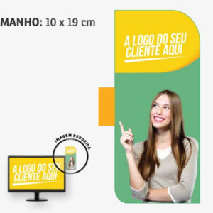 DISPLAY DE MONITOR - PVC BRANCO 0,50 - 50g | 4X0 - 20 unidades | DPL01M20C