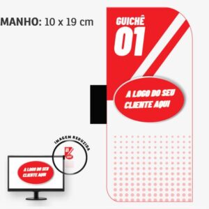 DISPLAY DE MONITOR - PVC BRANCO 0,50 - 50g | 4X0 - 8 unidades | DPL01M8C