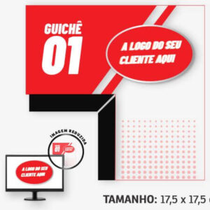 DISPLAY DE MONITOR - PVC BRANCO 0,50 - 50g | 4X0 - 4 unidades | DPL03M4C