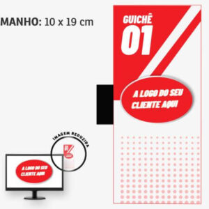 DISPLAY DE MONITOR - PVC BRANCO 0,50 - 50g | 4X0 - 8 unidades | DPL04M8C