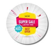 ADESIVO VINIL BRANCO - 120g | 4X0 - 312 unidades | ETQ9CM2