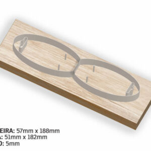 TAG OVAL DUPLO - FACA - 10g | 0X0 - 1 unidade | FACD4