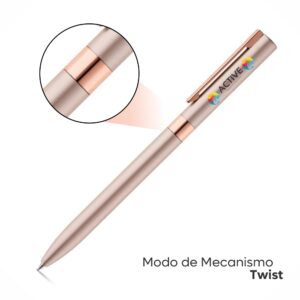 CANETAS ESFEROGRÁFICAS - METALIZADAS - 10g | 4X0 - 100 unidades | GIFT0562