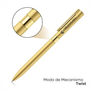 CANETAS ESFEROGRÁFICAS - METALIZADAS - 10g | 4X0 - 10 unidades | GIFT0569