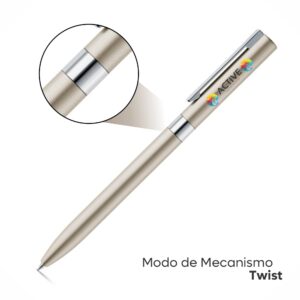 CANETAS ESFEROGRÁFICAS - METALIZADAS - 10g | 4X0 - 100 unidades | GIFT0570