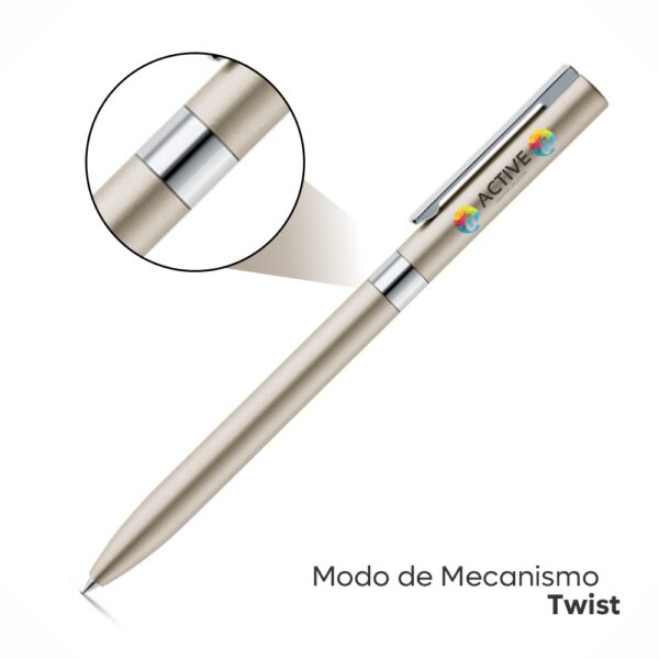 CANETAS ESFEROGRÁFICAS - METALIZADAS - 10g | 4X0 - 100 unidades | GIFT0570