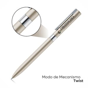 CANETAS ESFEROGRÁFICAS - METALIZADAS - 10g | 4X0 - 10 unidades | GIFT0573