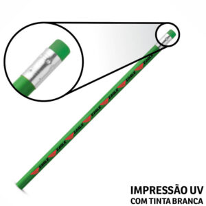 LÁPIS COM BORRACHA - 10g | 4X0 - 100 unidades | GIFT1345