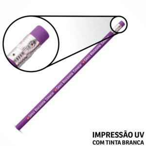 LÁPIS COM BORRACHA - 10g | 4X0 - 10 unidades | GIFT1356