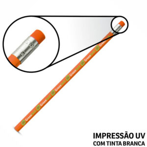 LÁPIS COM BORRACHA - 10g | 4X0 - 25 unidades | GIFT1363